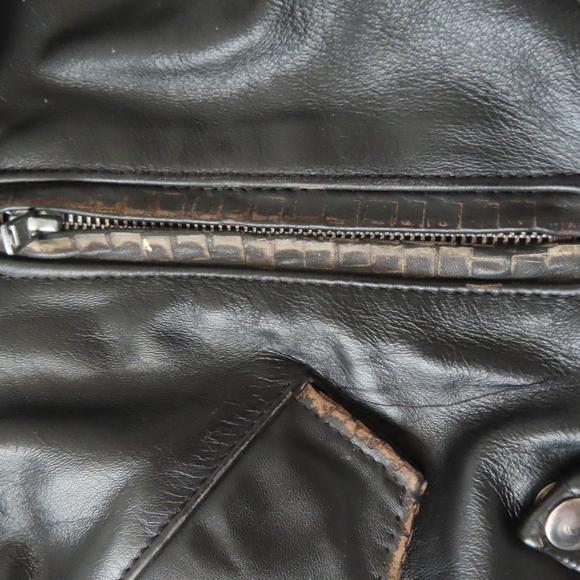 Vintage EXCELLED 1927 Black Leather Jacket- USA sz 44 - Picture 5 of 12